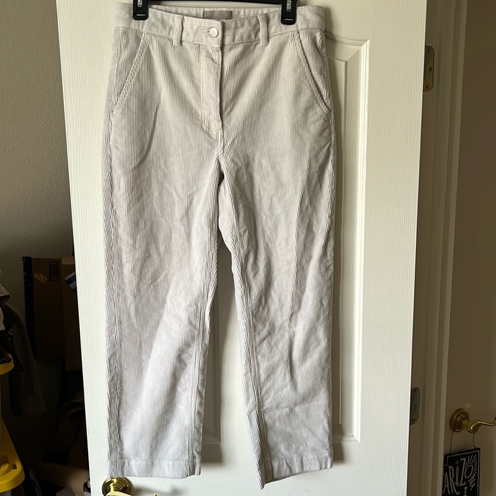 Everlane EUC off white corduroy pants size 10